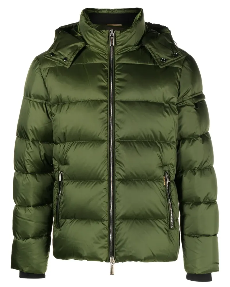 MOORER Gefütterte Jacke mit abnehmbarer Kapuze - Grün Grün