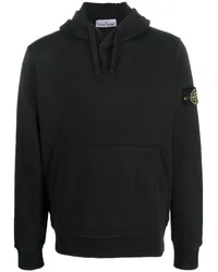 Stone Island Hoodie mit Kompass-Patch Schwarz