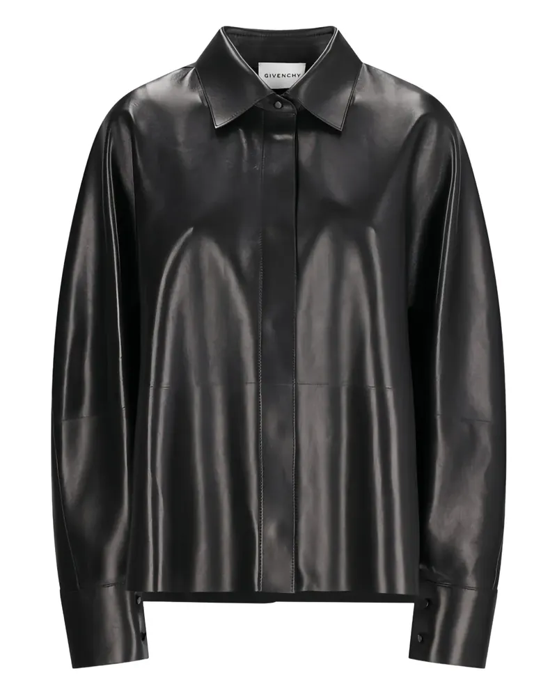 Givenchy Hemd aus Leder - Schwarz Schwarz