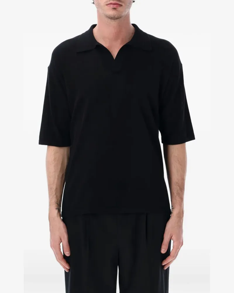 Roberto Collina Klassisches Poloshirt - Schwarz Schwarz