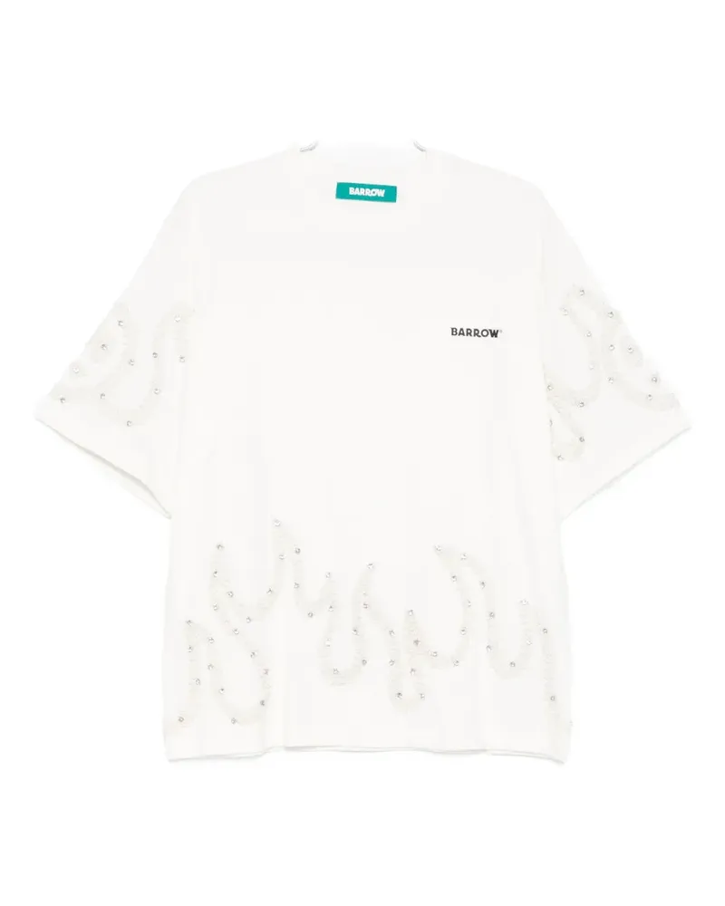BARROW embellished T-shirt - Weiß Weiß