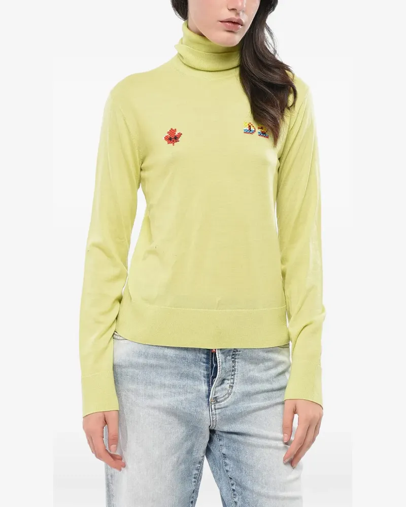 Dsquared2 embroidered turtleneck sweater - Gelb Gelb