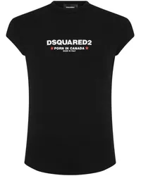 Dsquared2 T-Shirt mit Logo-Print Schwarz