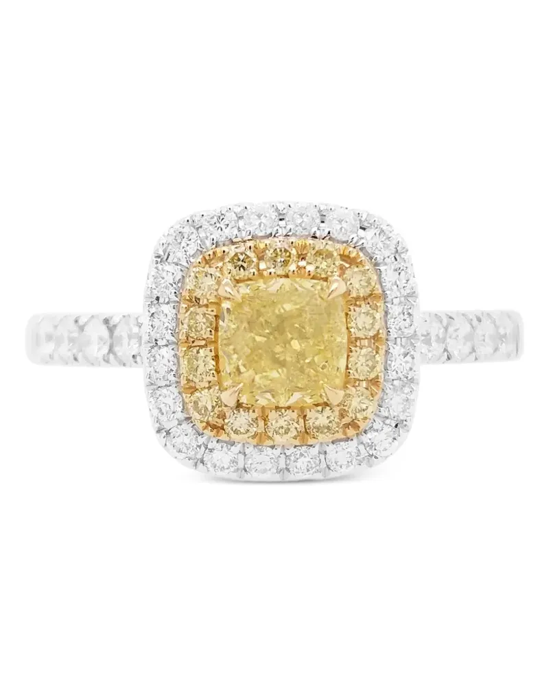 HYT Jewelry Cushion Ring mit Diamanten - Gelb Gelb