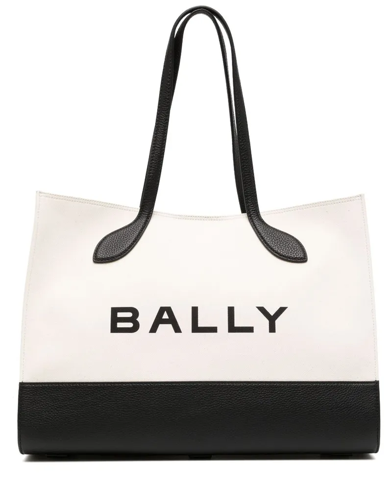 Bally Shopper mit Logo-Print - Weiß Weiß