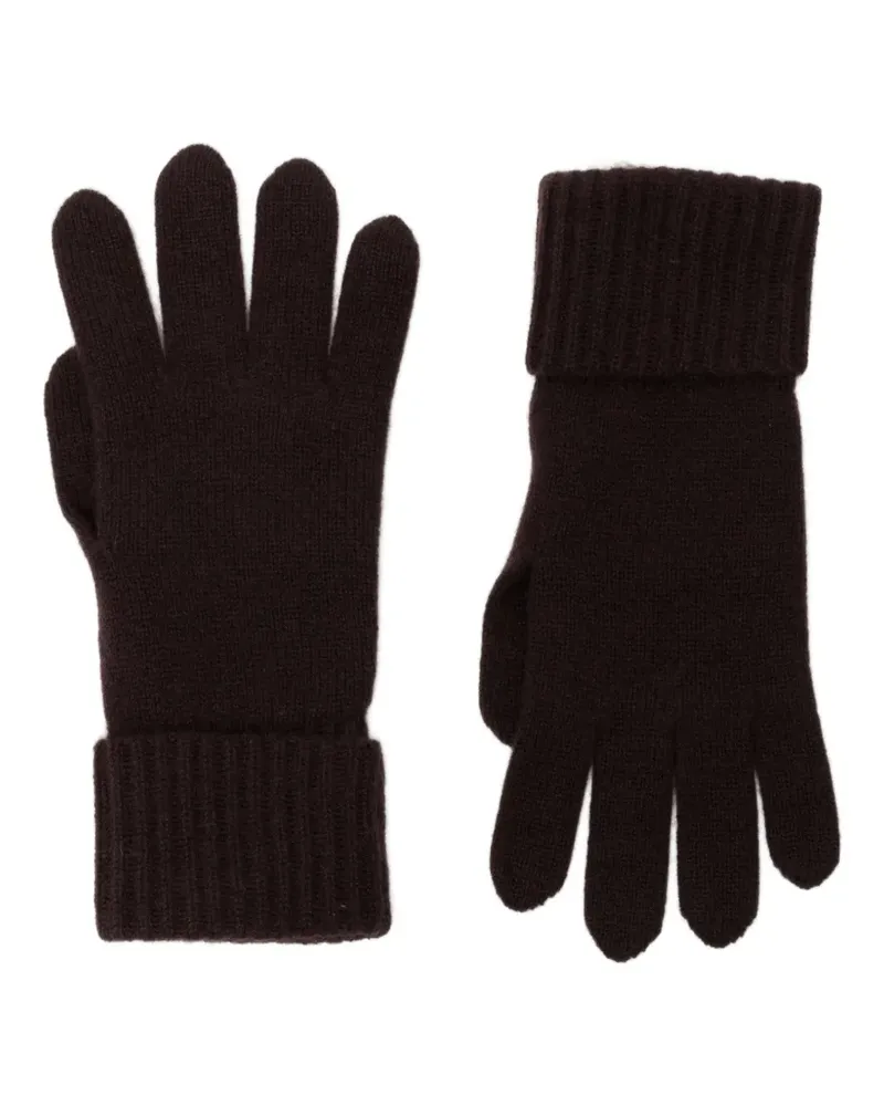 N.Peal Gerippte Kaschmirhandschuhe - Braun Braun