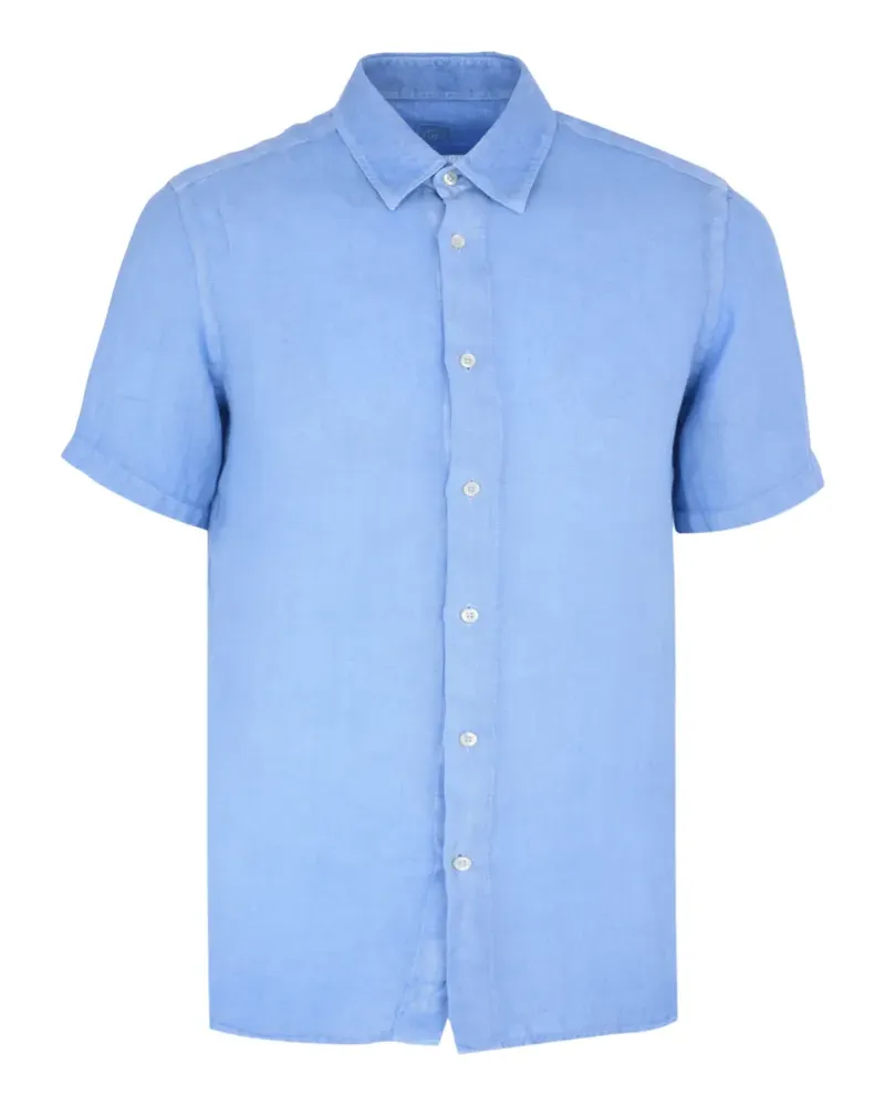 120% Lino short-sleeve shirt - Blau Blau