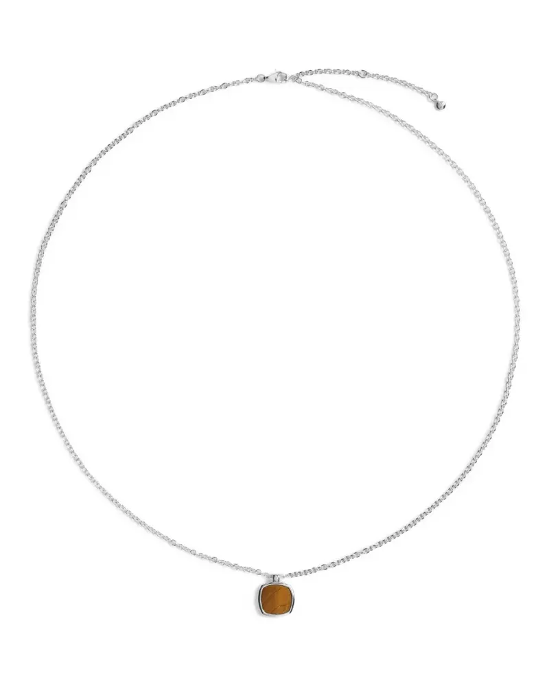 Monica Vinader Tigers Eye Halskette - Silber Silber