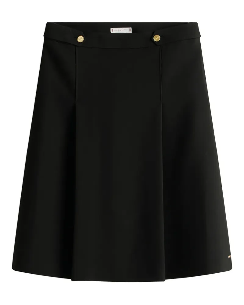 Tommy Hilfiger Midirock mit Knöpfen - Schwarz Schwarz