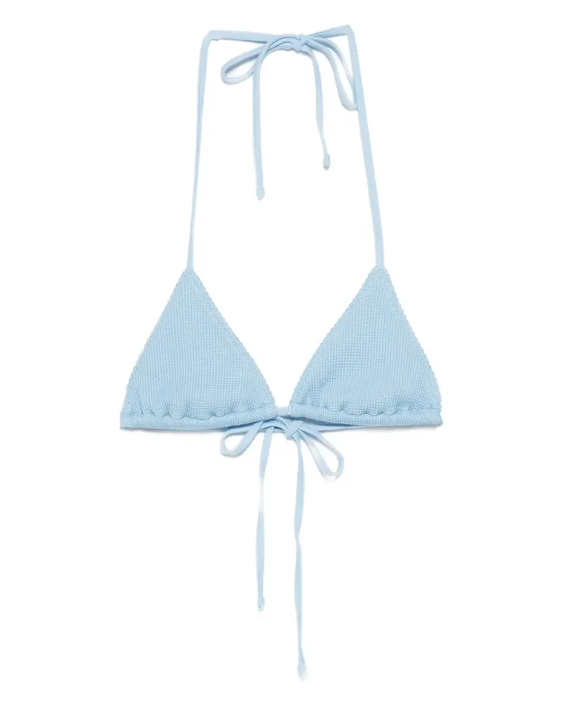 Frankies Bikinis Nick tie-detail bikini top - Blau Blau