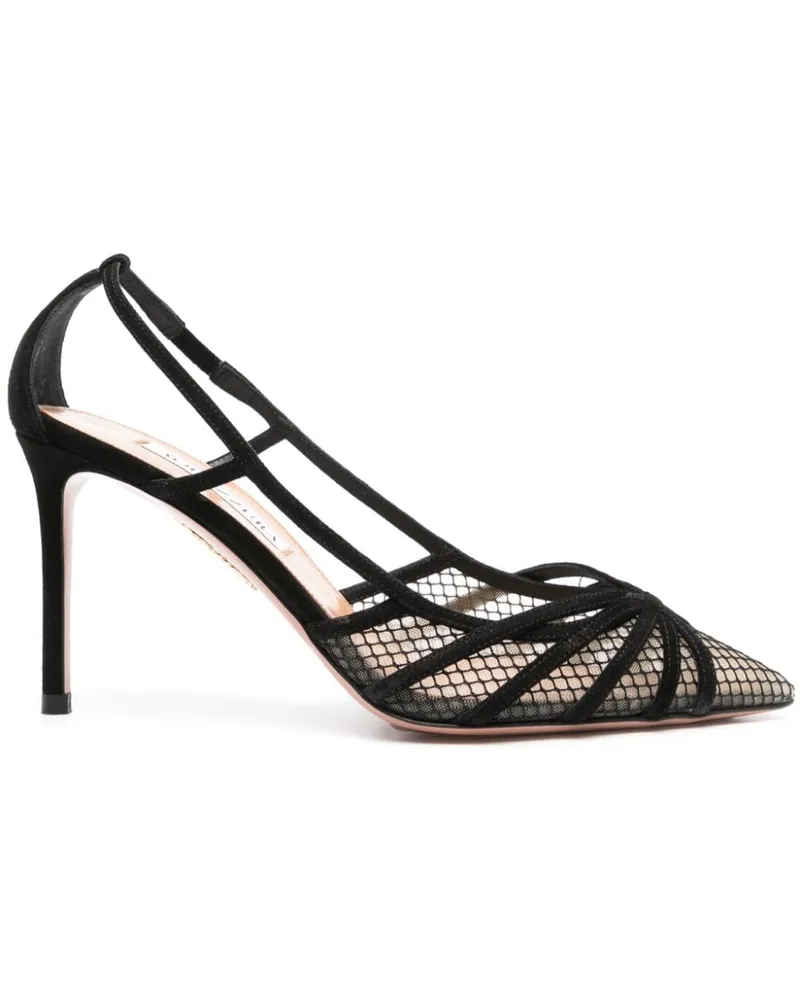 Aquazzura Pumps aus Wildleder 85mm - Schwarz Schwarz