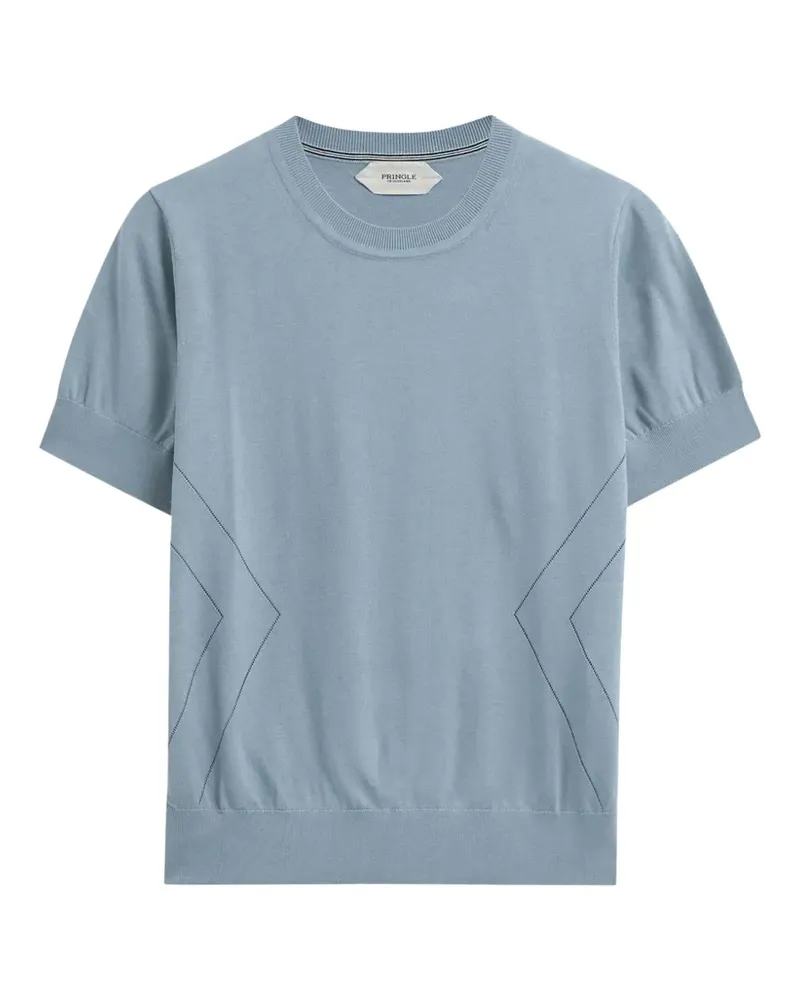 Pringle of Scotland pointelle-knit T-shirt - Blau Blau