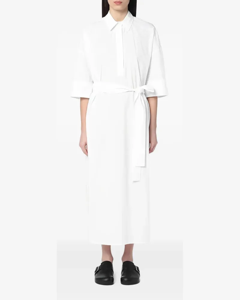 P.A.R.O.S.H. Hemdkleid mit Gürtel - Weiß Weiß