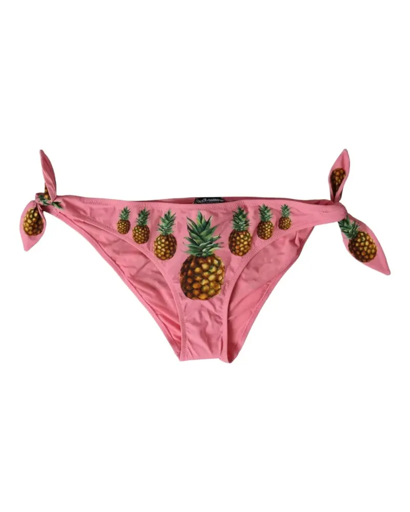 Dolce & Gabbana Bikinihöschen mit Ananas-Print - Rosa Rosa