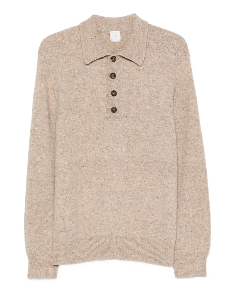 Eleventy Poloshirt mit Knopfleiste und Poloshirtkragen - Nude Nude