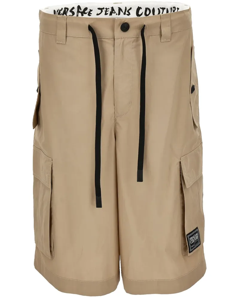 Versace Jeans Cargo-Shorts mit Applikation - Nude Nude
