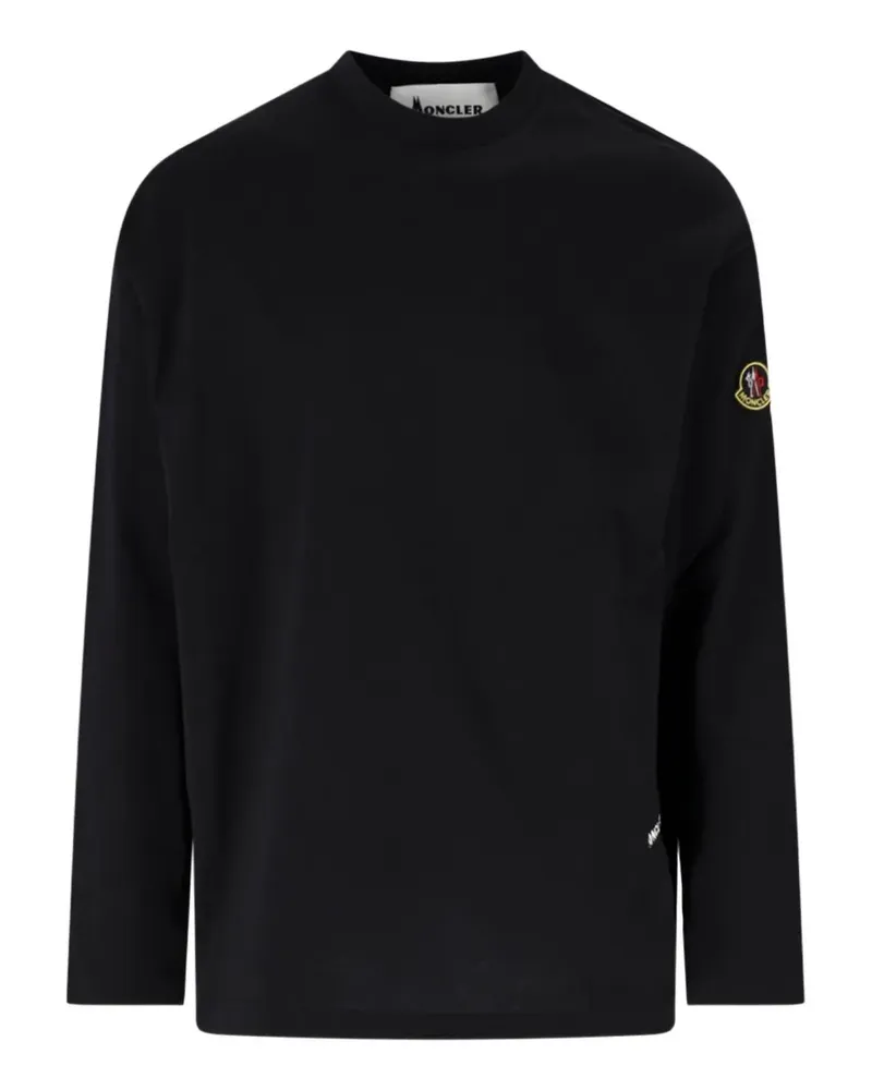Moncler Langarmshirt mit K2-Print - Schwarz Schwarz