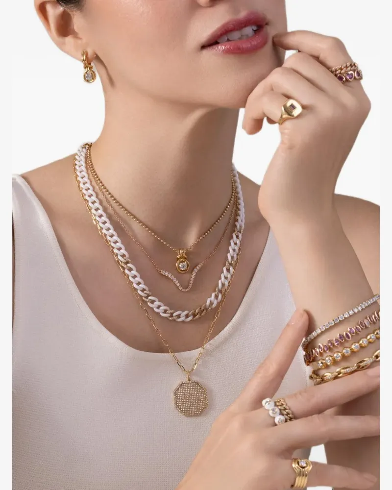 Melissa Kaye Kleines Audrey Tennisarmband mit Diamanten - Gold Gold