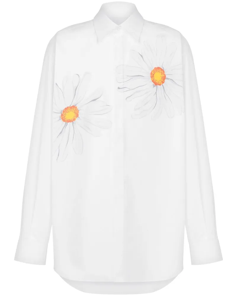 Moschino Hemd mit Blumen-Print - Weiß Weiß