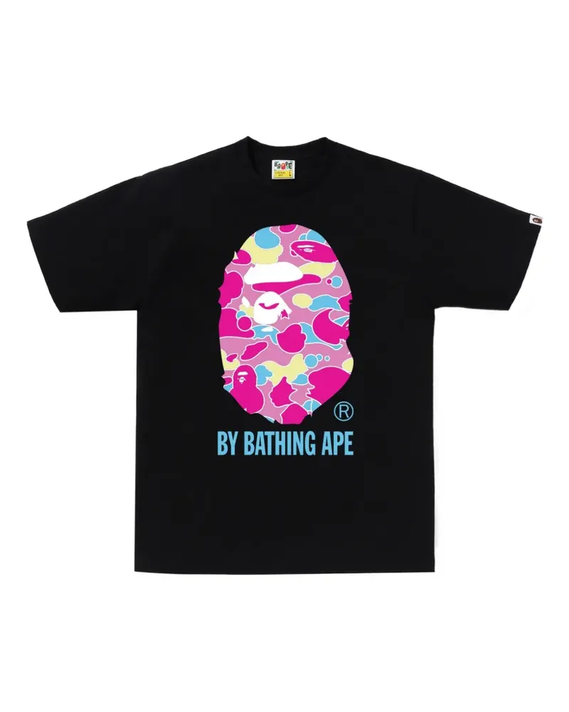 BAPE Sta Camo Ape Head T-Shirt mit grafischem Print - Schwarz Schwarz