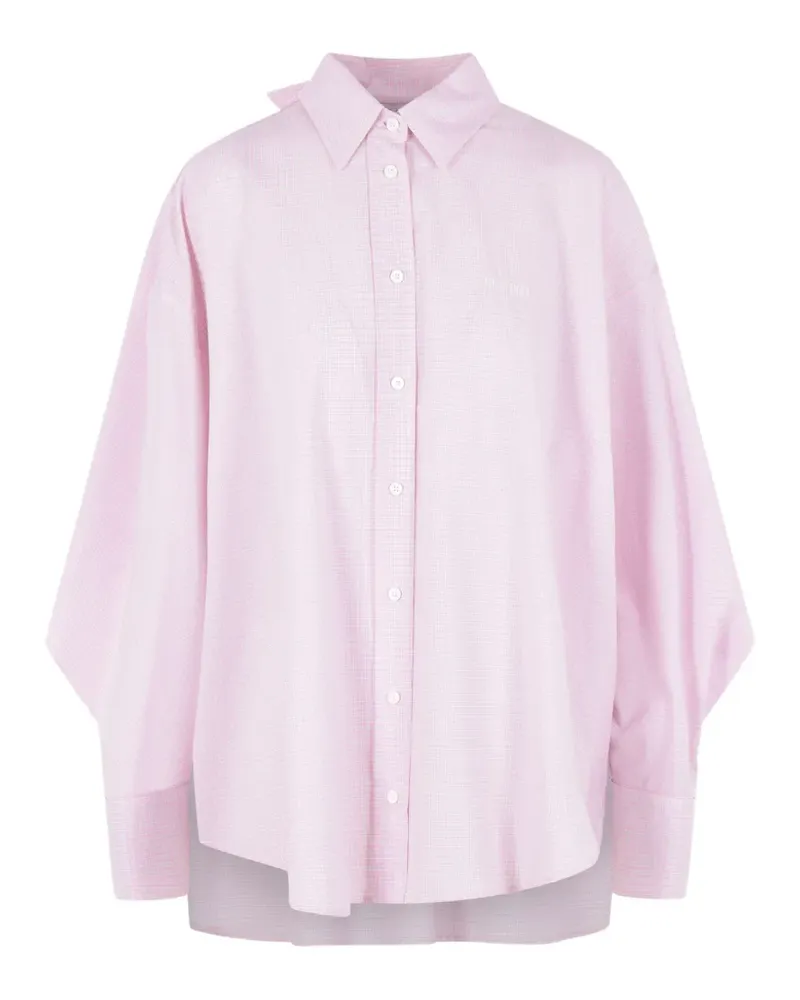 ATTICO checked draped shirt - Rosa Rosa