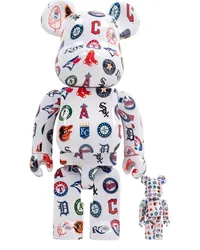 Medicom Toy x MLB American League BE@RBRICK 100% und 400% Figuren-Set Weiß