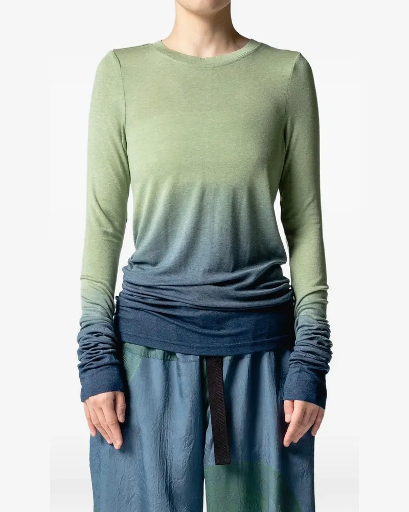 Muller of Yoshiokubo Gradation ombre long-sleeve top - Grün Grün