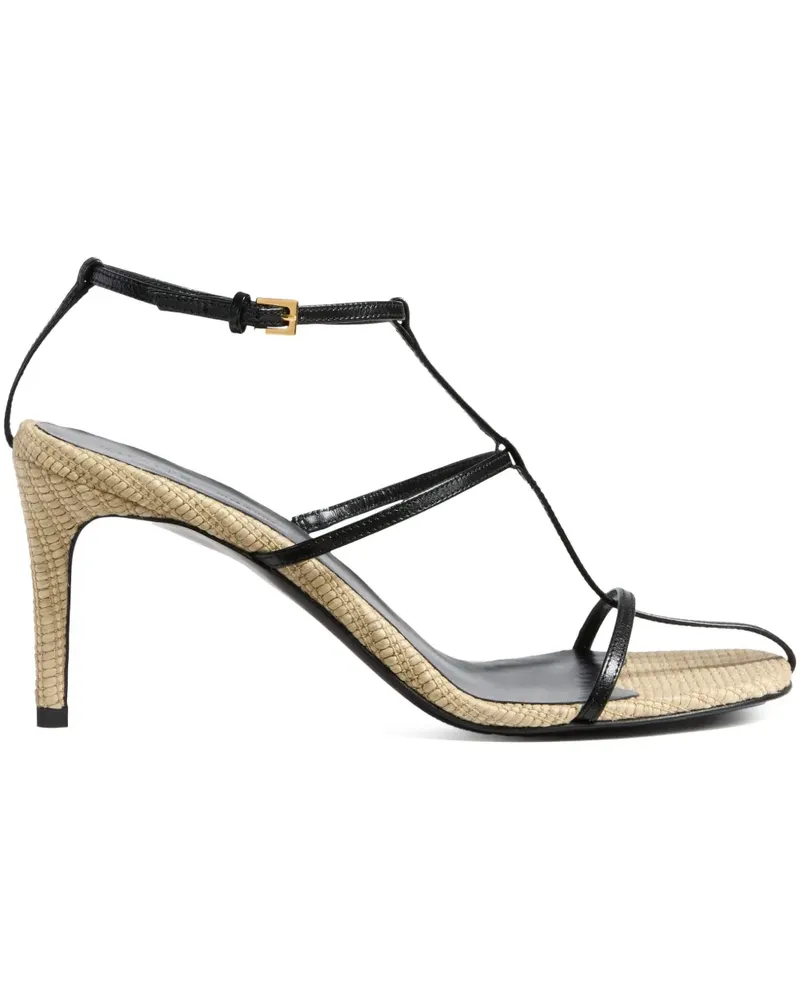 KHAITE Cage Sandalen mit Riemen 75mm - Schwarz Schwarz