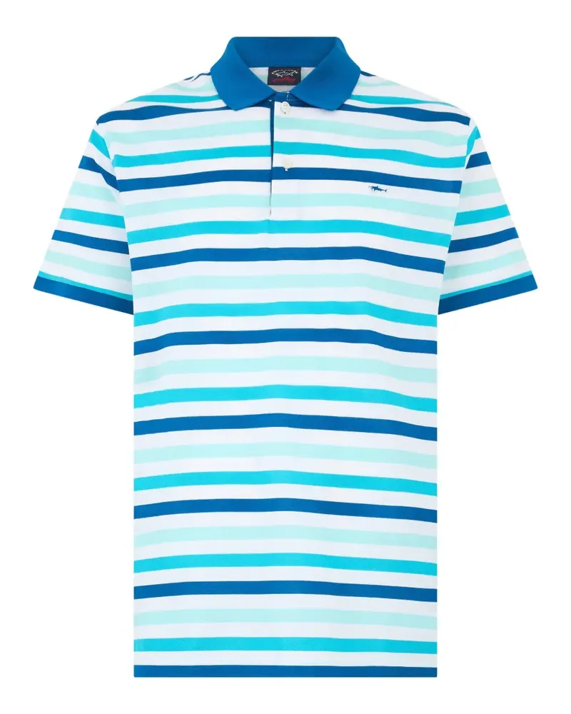 Paul & Shark striped cotton polo shirt - Blau Blau
