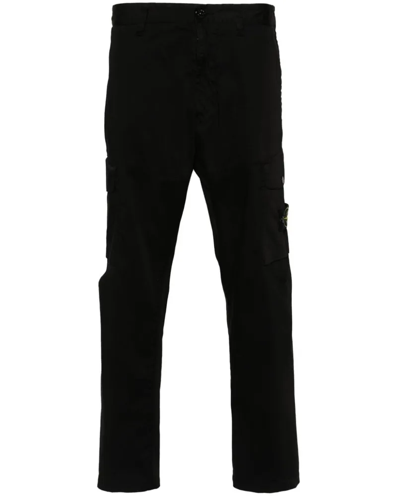 Stone Island Cargohose mit geradem Bein - Schwarz Schwarz