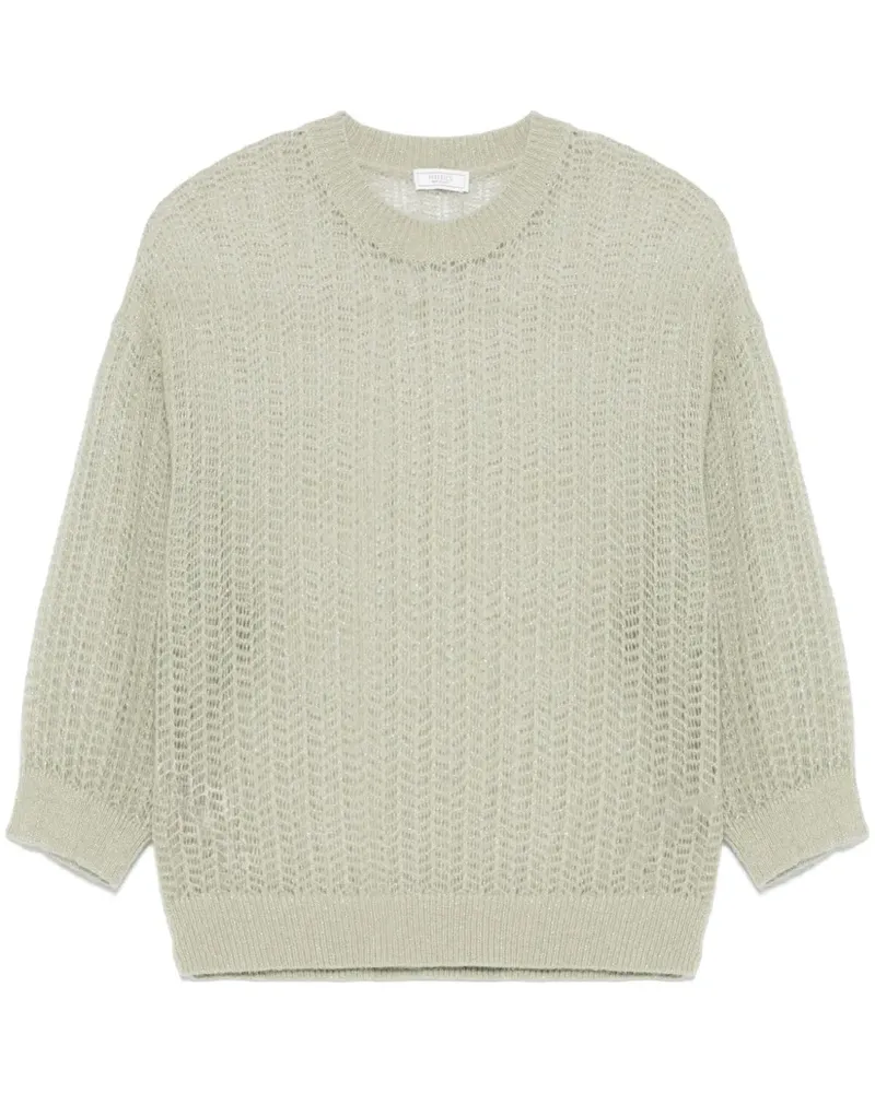 Peserico Lurex-Pullover aus Trikotstrick - Grün Grün