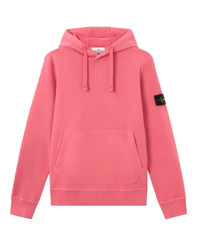 Stone Island logo-patch hoodie - Rosa Rosa