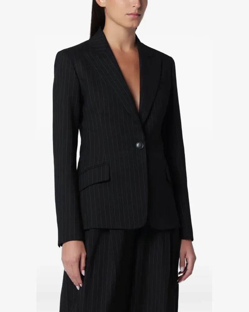ANDAMANE Bianca Blazer mit Nadelstreifen - Schwarz Schwarz