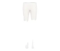 logo-detail tights - Weiß