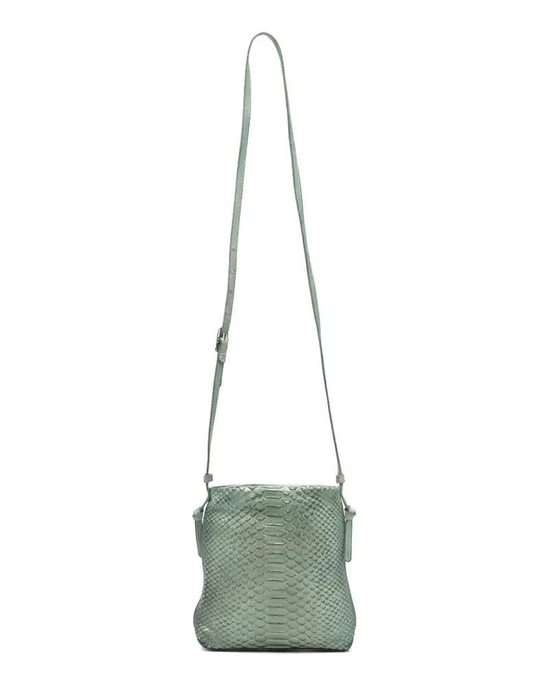 Reptile's House Schultertasche aus Pythonleder - Grün Grün