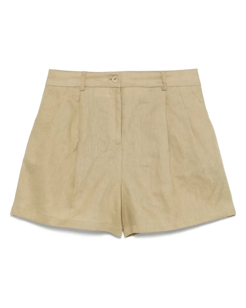 Semicouture Shorts aus Leinen - Grün Grün