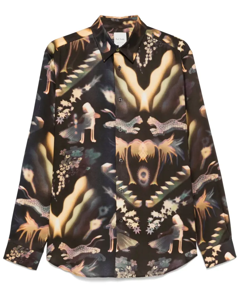 Paul Smith Hemd mit Print - Braun Braun
