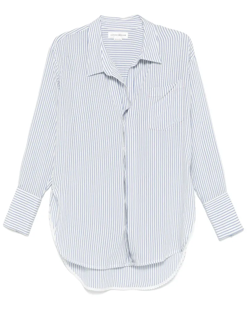 Victoria Beckham Gestreiftes Hemd - Blau Blau