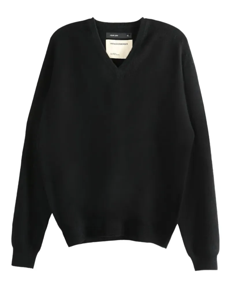 Frenckenberger V-neck cashmere sweater - Schwarz Schwarz