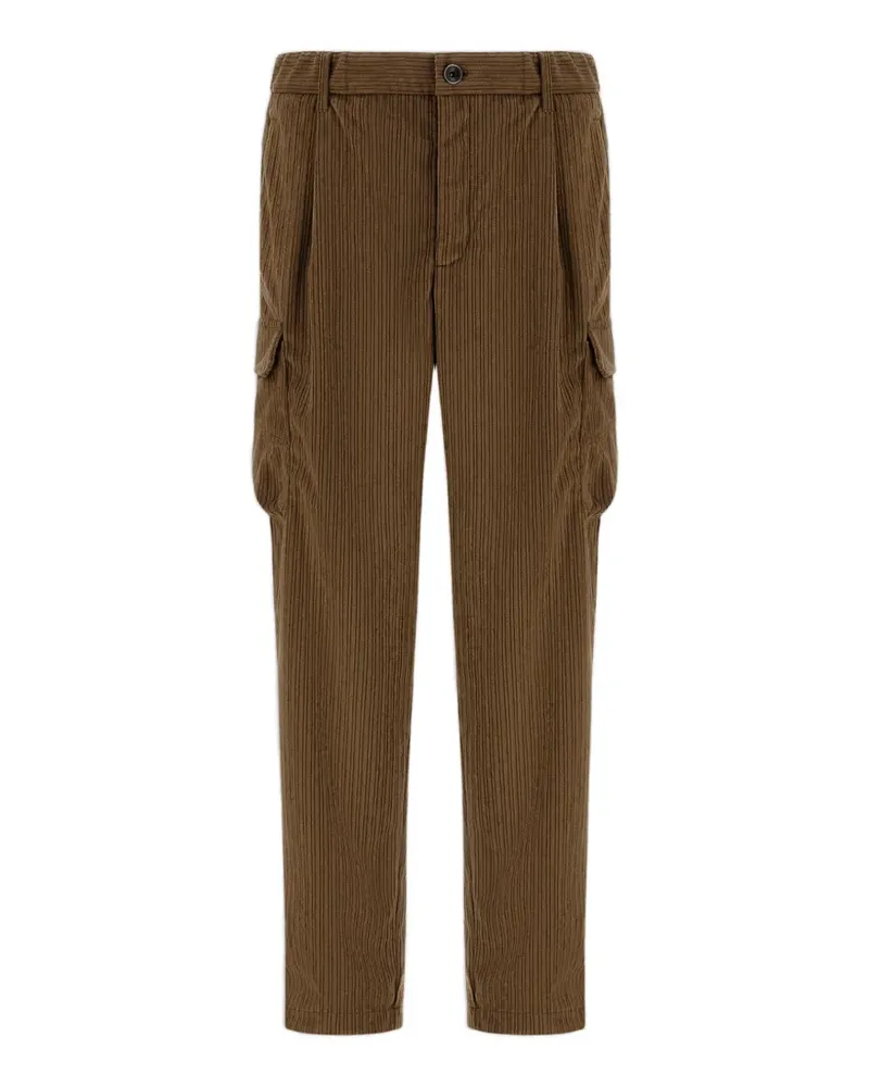 Herno Straight-Leg-Hose aus Cord - Grün Grün
