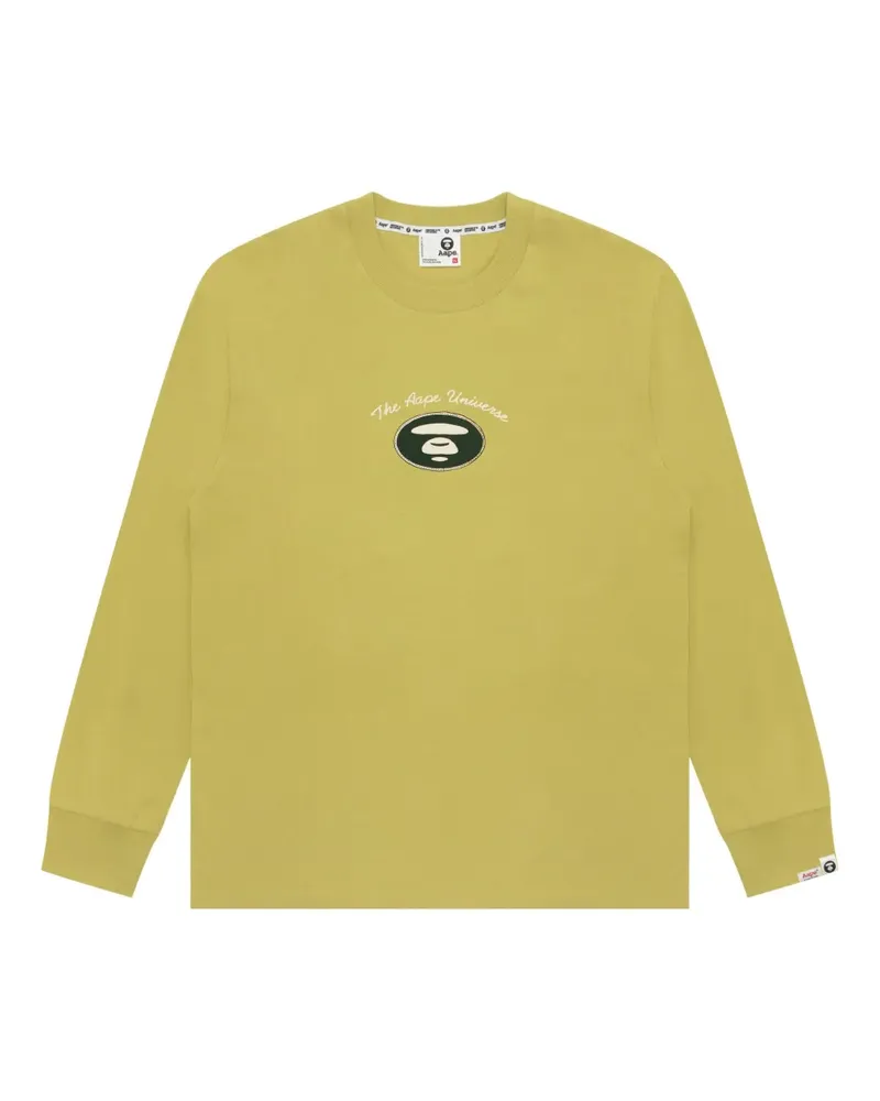 BAPE Ape Head Langarmshirt - Gelb Gelb