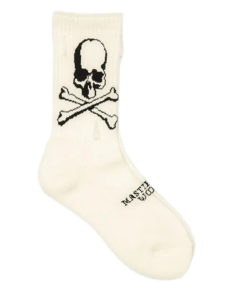 Mastermind World Intarsien-Socken mit Totenkopf - Nude Nude