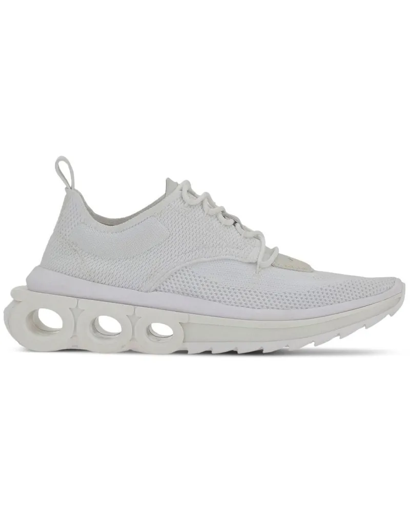 Ferragamo Sneakers mit Gancini-Schild - Weiß Weiß