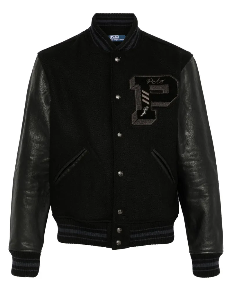 Ralph Lauren The Iconic Letterman Collegejacke - Schwarz Schwarz