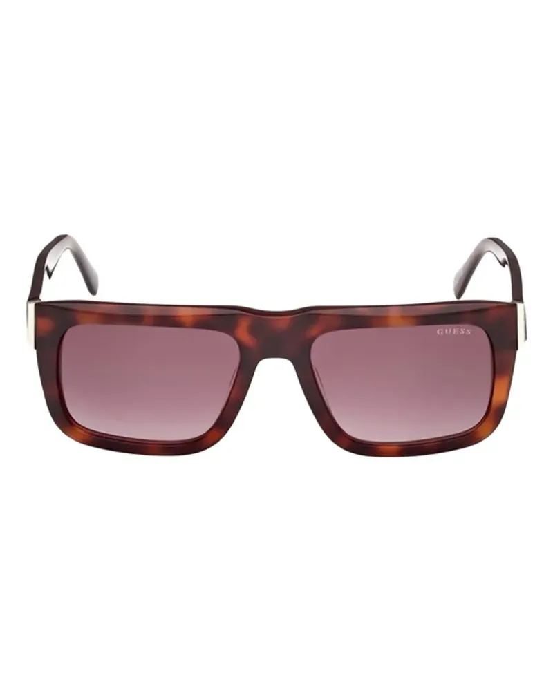 Guess tortoiseshell-effect rectangle-frame sunglasses - Braun Braun