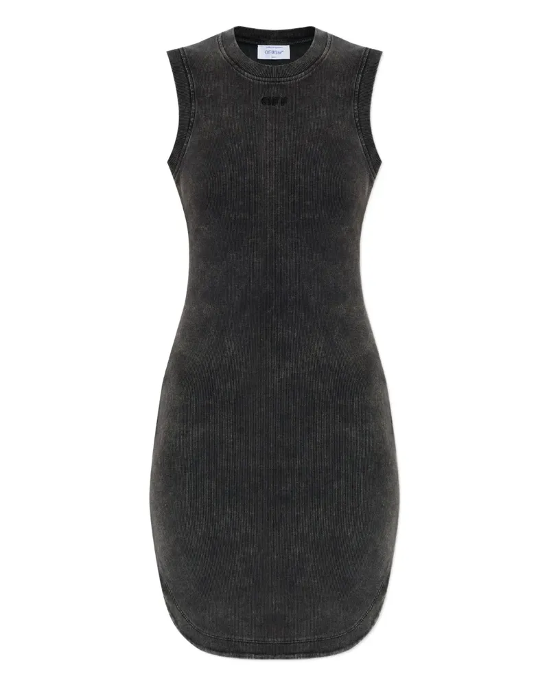 OFF-WHITE Ribbed sleeveless dress - Schwarz Schwarz