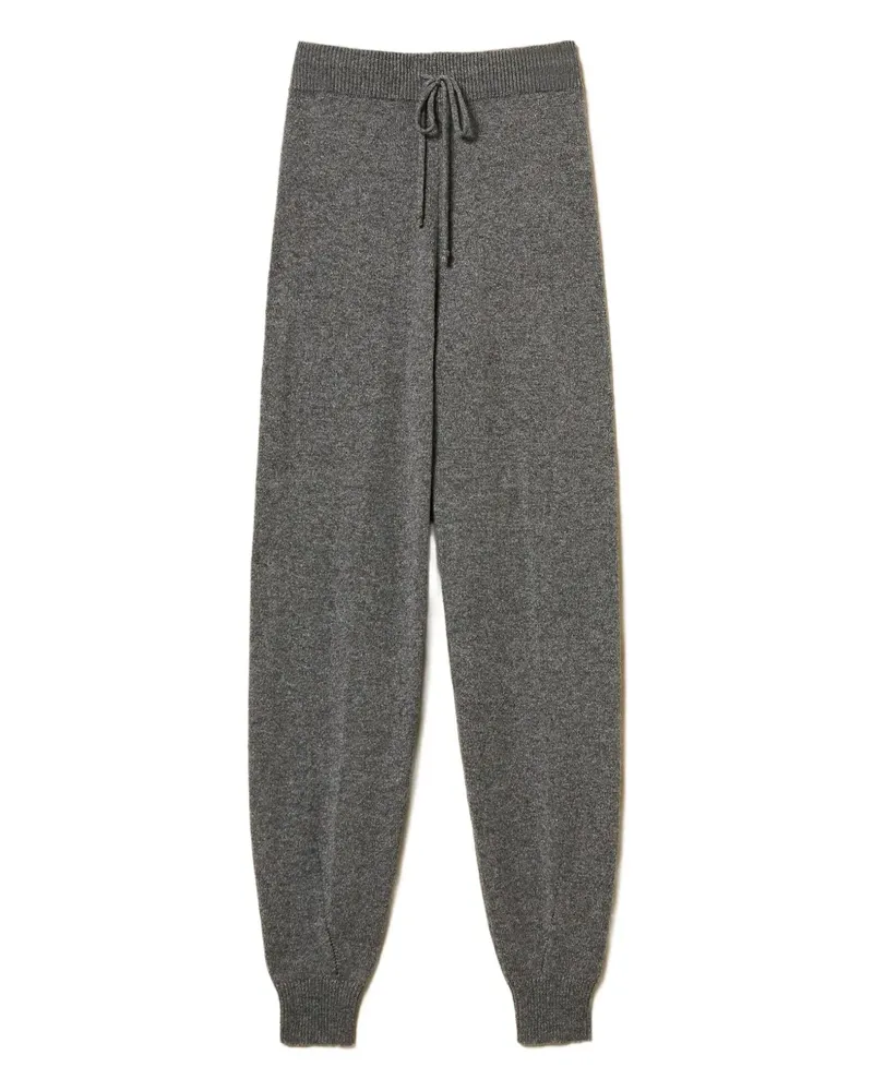 Twin-Set Strickhose mit Kordelzug - Grau Grau