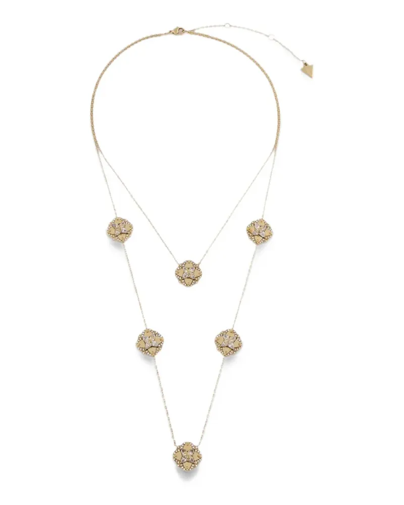 Guess leaf embellished necklace - Gold Gold