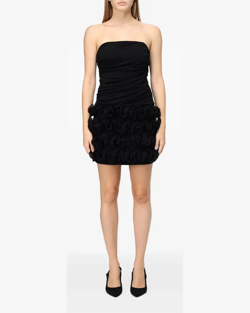 Hanita ruffled strapless mini dress - Schwarz Schwarz