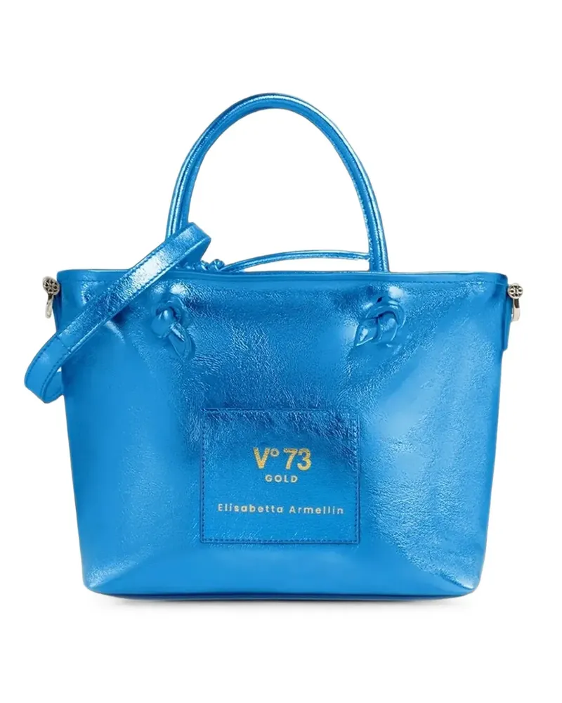 V°73 Elly Schultertasche im Metallic-Look - Blau Blau